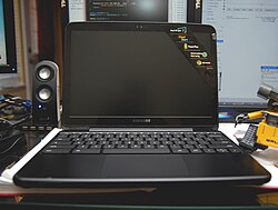 An open Samsung Chromebook