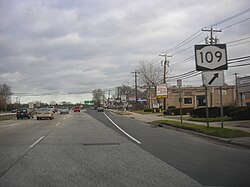 Sunrise Highway becomes a freeway at NY 109.