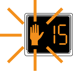 A diagram of a countdown timer in the US style