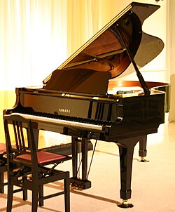 A Yamaha grand piano