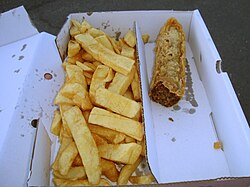A haggis supper, a popular dish in Scotland