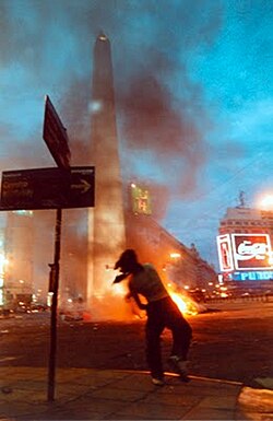 Riots in Buenos Aires. December 2001