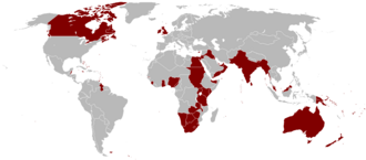 The British Empire reached its territorial peak in 1920.[84]