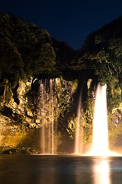Cheonjiyeon Waterfall in Jeju