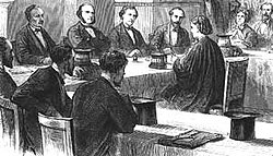 Elizabeth Garrett Anderson before the Faculty of Medicine, Paris