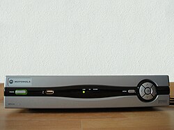 An older model IPTV receiver set-top box built by Motorola