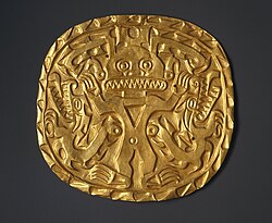 Brooklyn Museum – Plaque from Cocle, Panama, with Crocodile Deity, ca. 700–900.,33.448.12