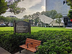 The Speakers' Corner at Hong Lim Park provides a public demonstration area, which are often restricted in other parts of the country.