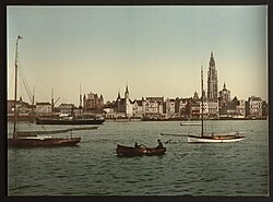 Antwerp from the left bank of the Scheldt, c. 1890–1900