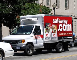A Safeway.com delivery truck, used for deliveries to people who buy their groceries online