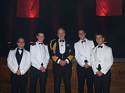 The Former First Sea Lord in his capacity as Chancellor of Southampton Solent University with graduating British Merchant Navy officers in 2011