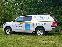 A vehicle used by rangers responsible for maintaining Hadrian's Wall Path in the north of England.