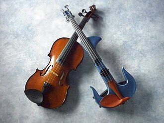 Acoustic and electric violins