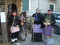 Befana feast in Locana, Piedmont, Italy