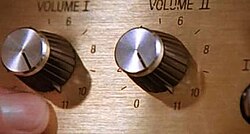The original "up to eleven" knobs in the 1984 film This Is Spinal Tap