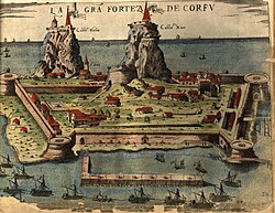 Map of the "Old Fortress" of Corfu, 1573.