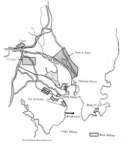Planned industrial development for the Ulsan Industrial Zone 1962.