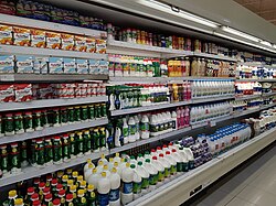 Milk in different packets
