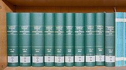 Bound volumes of the American Journal of International Law at the University of Münster in Germany