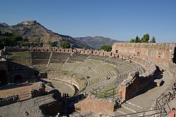 Greek Theatre of Taormina, Sicily, Magna Graecia, in present-day Italy