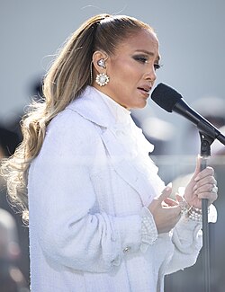 Lopez performing at the inauguration of Joe Biden in 2021