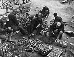 Soldiers of the First Workers' and Peasants' Army associated with Communist China, during the Sino-Japanese War