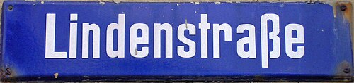 Old German enamel street sign