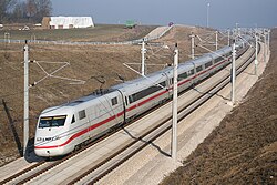 Two coupled ICE 2 trainsets near Ingolstadt