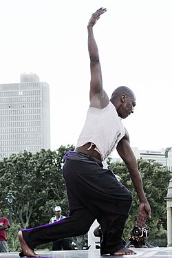 (Pictured) Vincent Mantsoe performing at Infecting The city (ITC) festival, in 2012