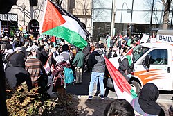 Demonstrators at the March on Washington for Gaza in January 2024