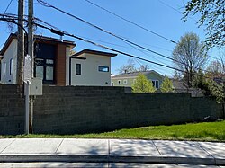 Preserved section of the 1930 wall separating Hall's Hill from surrounding whites-only neighborhoods