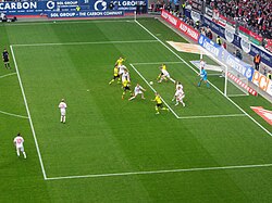 FC Augsburg against Borussia Dortmund in the Bundesliga at the SGL arena in November 2012