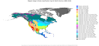 A Köppen climate classification map of North America