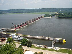 Lock and Dam No. 11, north of Dubuque, Iowa (2007)