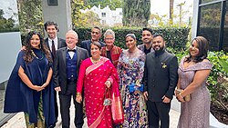 The Elephant Whisperers team at the 95th Academy Awards