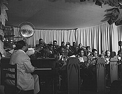 Duke Ellington, directing, at the Hurricane Ballroom