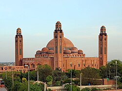 Built in 2012, Grand Jamia Mosque in southern Lahore is a blend of Mughal and modern architecture.