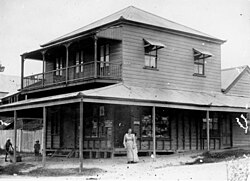 Shop of Janet Martin (née Gray) – Grandmother Martin – on the corner of Annerley Road and Tillot Street (ca. 1900)