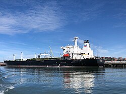 The Mississippi Voyager, one of Chevron's transport ships