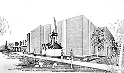 Architects' sketchof the Astrojet Centre