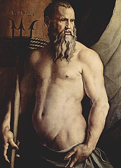 Andrea Doria as Neptune, by Angelo Bronzino .1540-1530, Pinacoteca di Brera, Milan