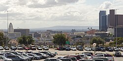 View of downtown and the Palos Verdes Peninsula