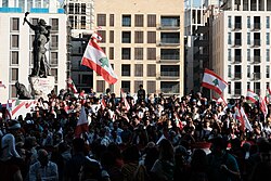 The 2019 protests were non-sectarian, crossing the Sunni–Shia Muslim / Christian sociological and religious divide.