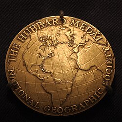 Anne Morrow Lindbergh's customized medal detailing her flight route