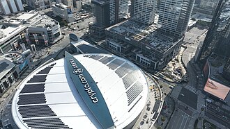 Crypto.com Arena, home to the Los Angeles Lakers, Los Angeles Kings, and Los Angeles Sparks