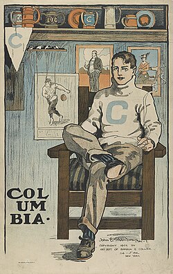 A cartoon portrait of the stereotypical Columbia man, 1902