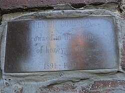 The plaque on Anderson Bridge