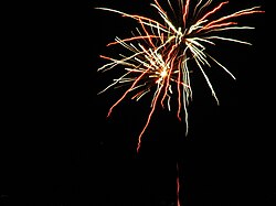 Saint Sylvester's Day fireworks in Kraków