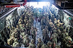 Personnel from 16 Air Assault Brigade arriving in Kabul (15 August 2021)