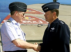 Stirrup (left) with General Fraser in 2005.